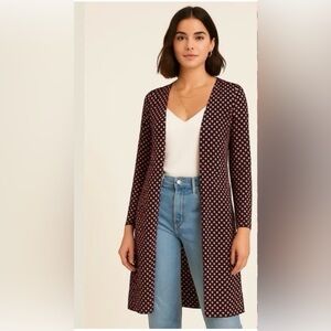 LuLaRoe Dots Black and Pink Sarah Cardigan Size S NWT